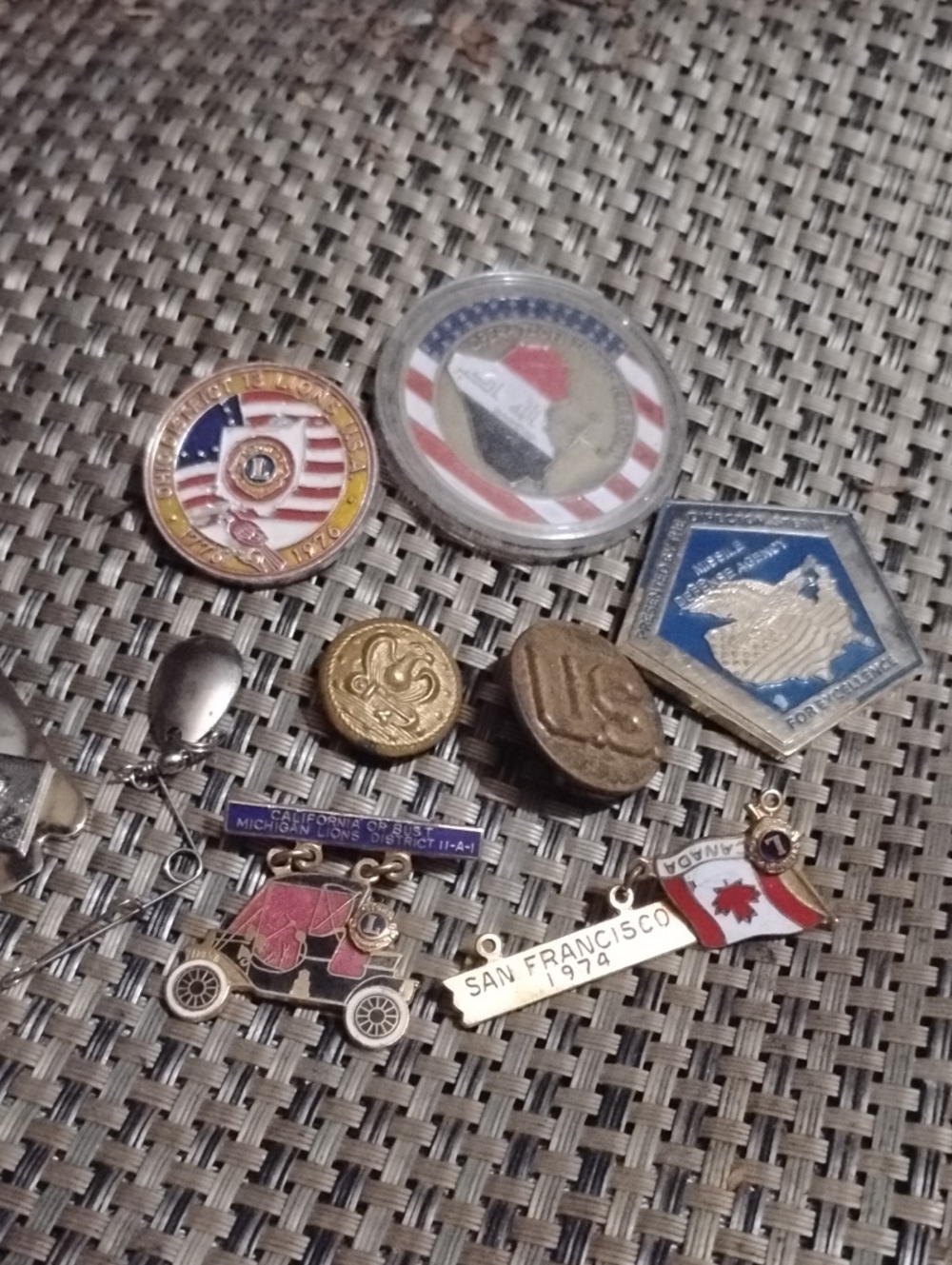 Military Lions Club&Misc Tokens Medials &Coins